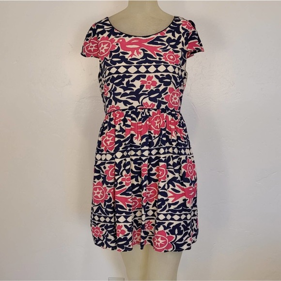 Anthropologie Dresses & Skirts - Maeve blue and pink Peralta dress